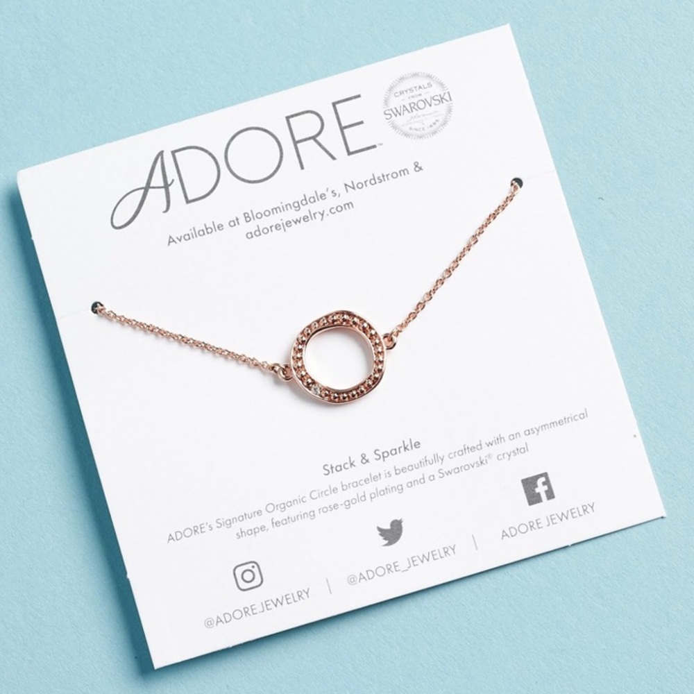 Adore by Swarovski Organic Circle Bracelet rose